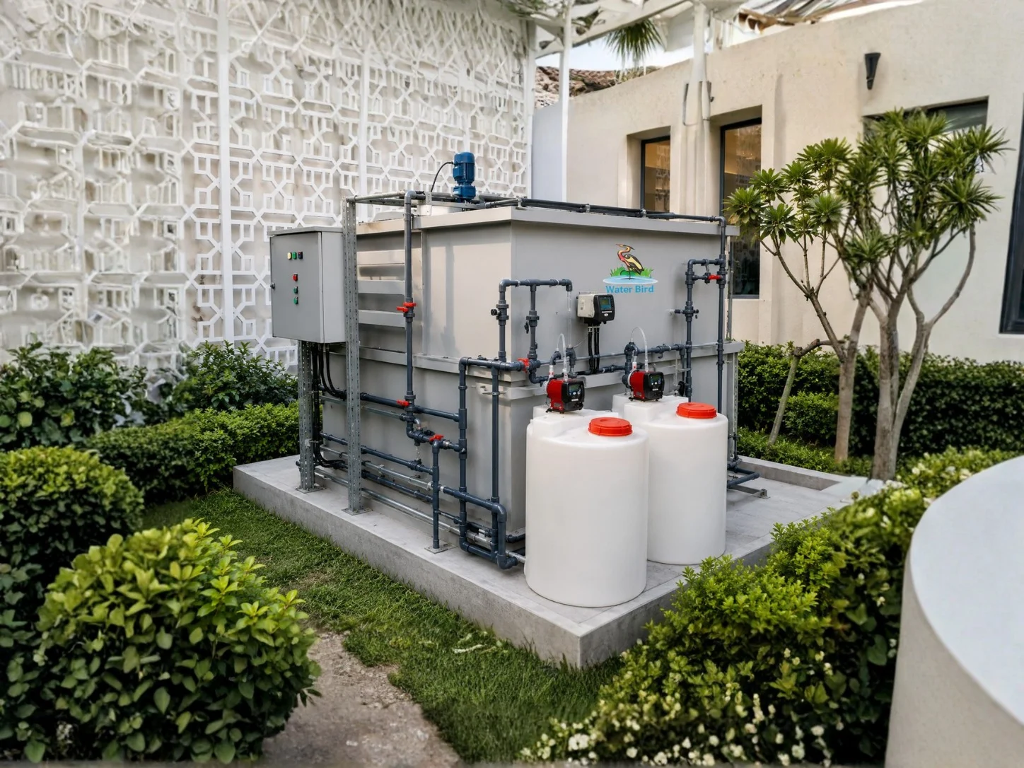Industrial wastewater neutralization system with pH dosing