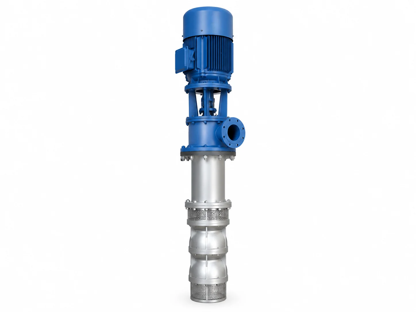 Vertical turbine pump system for seawater intake and irrigation