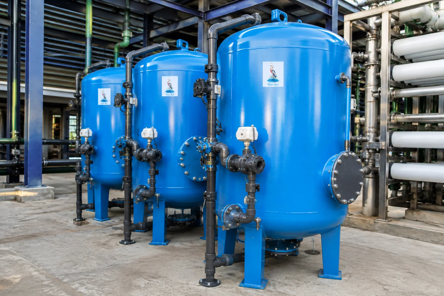 Activated carbon filter for chlorine and odour removal